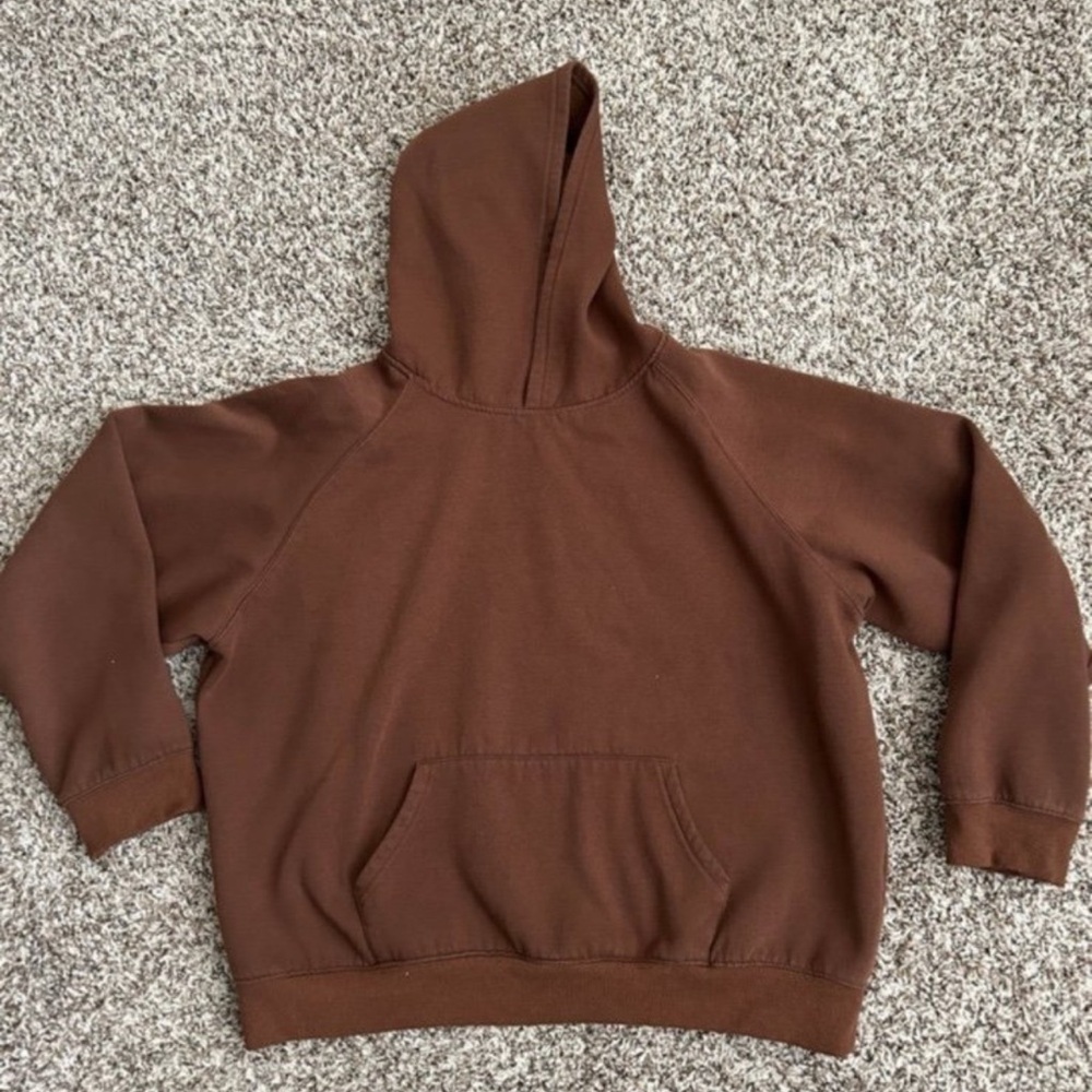 Solid Brown Hoodie - image 1